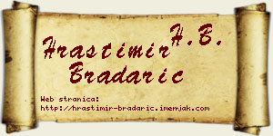 Hrastimir Bradarić vizit kartica